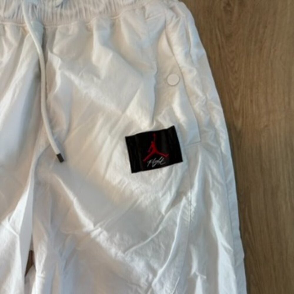 ** michael Jordan Y2K VTG Rare Windbreaker Pants Jumpman White Red black Small - Picture 5 of 11
